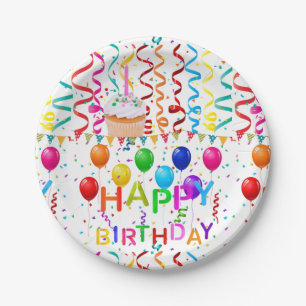 Papiere Teller, Alles Gute zum Geburtstag Papiere Pappteller