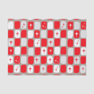 Papiere zum Retro-Rot-Sternexplosionen Seidenpapier
