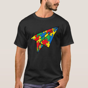 Papierebene-Puzzleteil Autismus-Bewusstsein Jungen T-Shirt