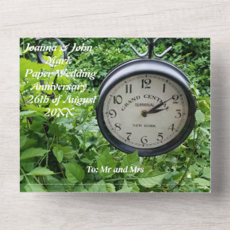 Papierene 1. Hochzeitsjubiläumseinladung mit Motto All In One Einladung