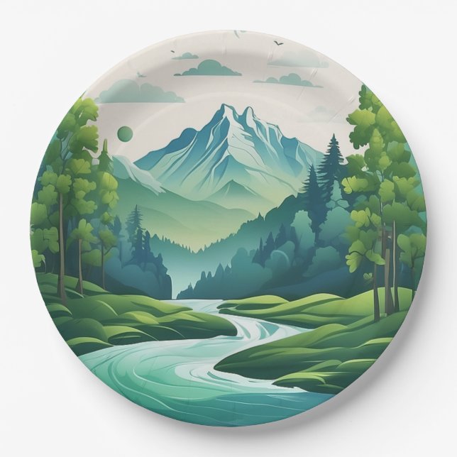 Papierfalten aus Party Pappteller (Vorderseite)