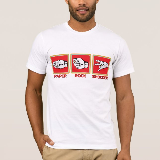 Papierfelsen-Schocker T-Shirt (Vorderseite)