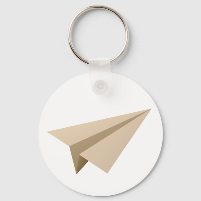 Papierflieger-Flugzeug Schlüsselanhänger (Vorderseite)