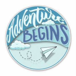 Papierflugzeug | Adventure fängt mit Custom Cuttin Aufkleber