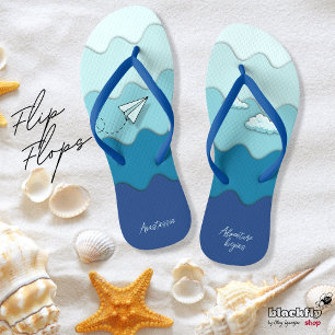 Papierflugzeug Adventure startet Active, Beach Flip Flops