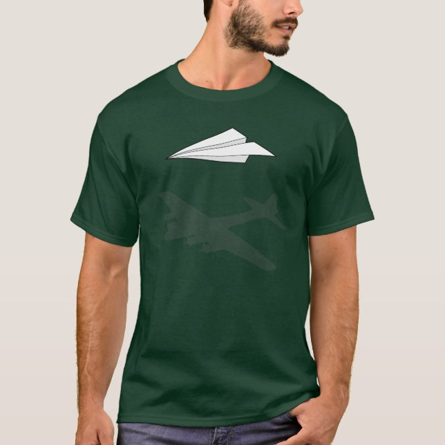 Papierflugzeug-Overactive Fantasie T-Shirt (Vorderseite)