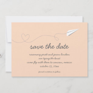 Papierflugzeug Save the Date