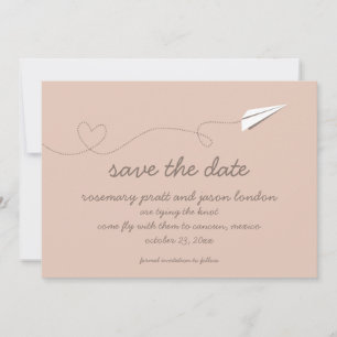 Papierflugzeug Save the Date