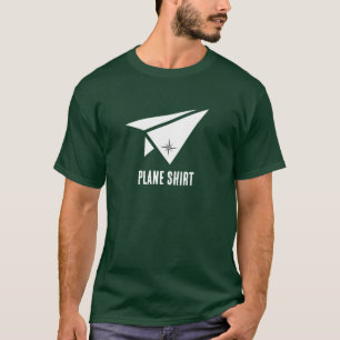 Papierflugzeug und Kompass, einfach, Minimalistisc T-Shirt