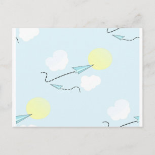 Papierflugzeuge Postkarte