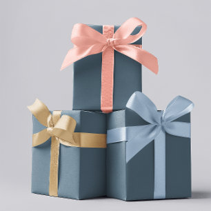 Papierfolien aus mattem graublauem Wrapping Geschenkpapier Set