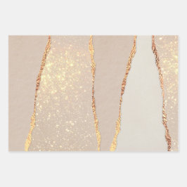 Papierfolien aus schimmerndem Ripppapier Geschenkpapier Set