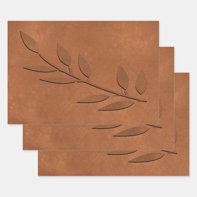 Papierfolien aus zerkleinertem Kupfer Geschenkpapier Set (Set)