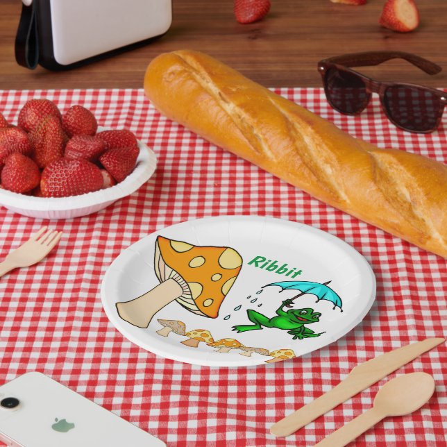 Papierfräsen, Teller, Teller für Ribbit-Froschfräs (Picknick)