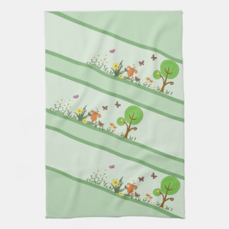 Papierfrühling Geschirrtuch