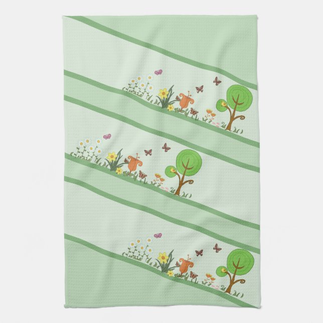 Papierfrühling Geschirrtuch (Vertikal)