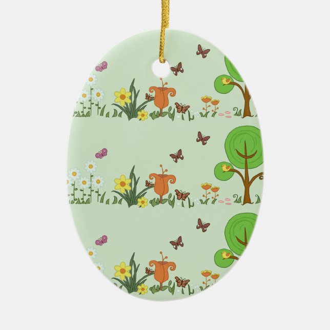 Papierfrühling Keramik Ornament (Vorne)