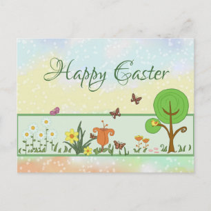 Papierfrühling Ostern Postkarte