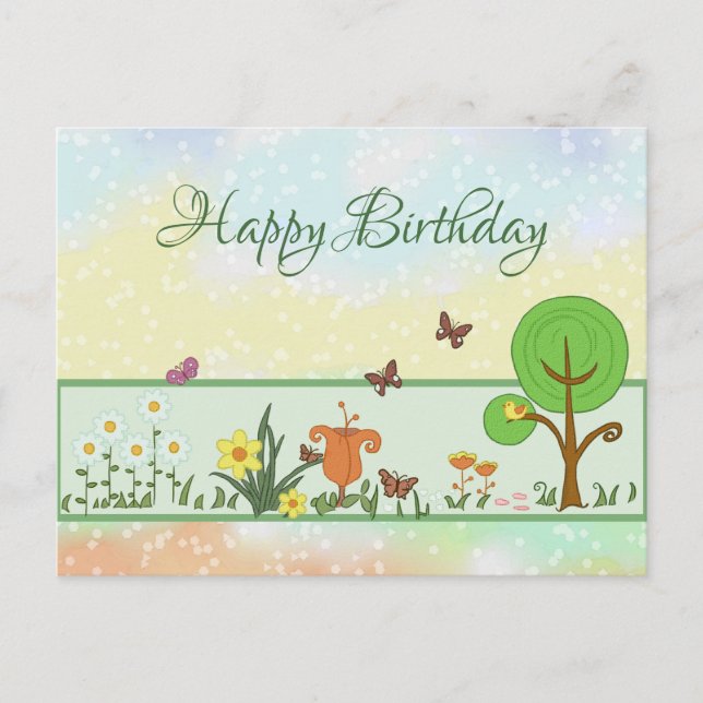 Papierfrühling Postkarte (Vorderseite)