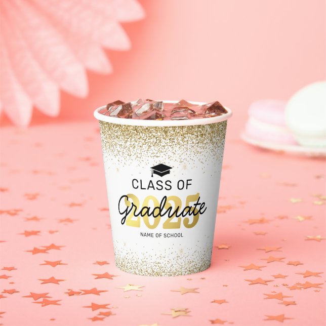 Papiergruppen der Graduationspartei 2023 Pappbecher (Insitu)