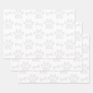 Papierhälften und Knochen Geschenkpapier Set