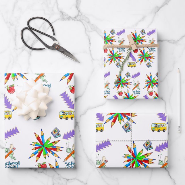 Papierhandschuhe ist Cool Geschenkpapier Set (Vorderseite)