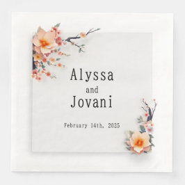 Papierhandtuch mit love blossoming serviette