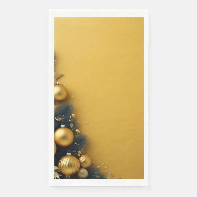 Papierhandtuch "Sapin auf Goldgrund" Serviette (Vorderseite)