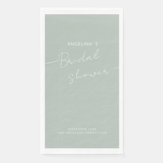 Papierhandtücher Brautdusche. Serviette (Vorderseite)