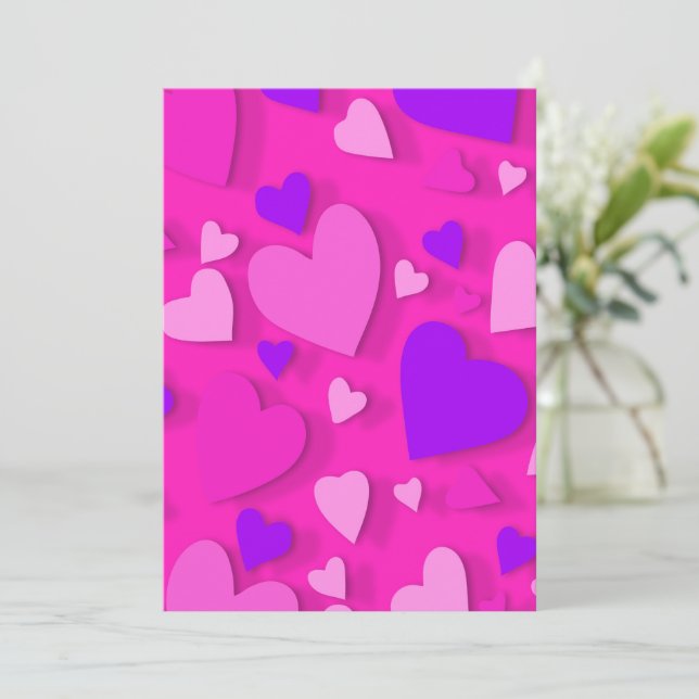 Papierherz 8 dankeskarte (Stehend Vorderseite)