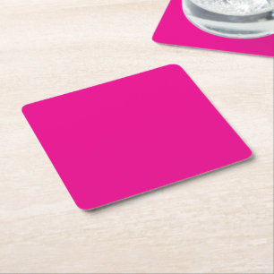 Papierhüllen   Rosa   Modern   Kühn   Robust Rechteckiger Pappuntersetzer