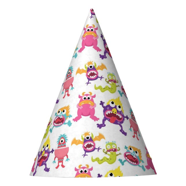 Papierhüte - Beängstigende Monster Partyhütchen (Vorderseite)