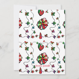 Papierkarte für Folk Retro Quaint and Happy Art Einladung