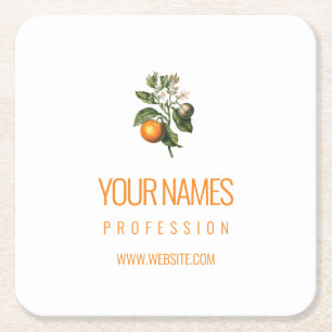 PAPIERKARTE UNTERSETZER BUSINESS CARD : ORANGE BLO