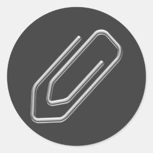 Papierklammer Runder Aufkleber