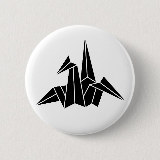 Papierkranich Button (Vorderseite)