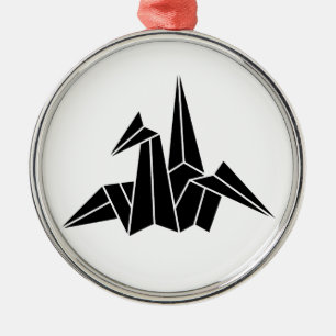 Papierkranich Ornament Aus Metall
