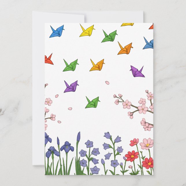Papierkranichgarten Dankeskarte (Vorderseite)