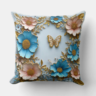 Papierkunstblumen Kissen