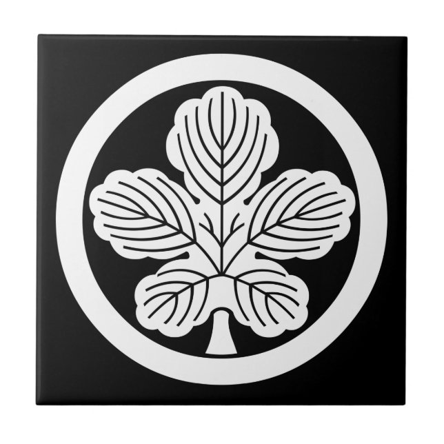 Papiermaulbeerblatt im Kreis Fliese (Vorderseite)