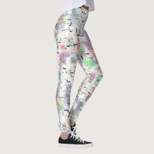 Papiermosaik in undurchsichtigen Farben und mit kl Leggings