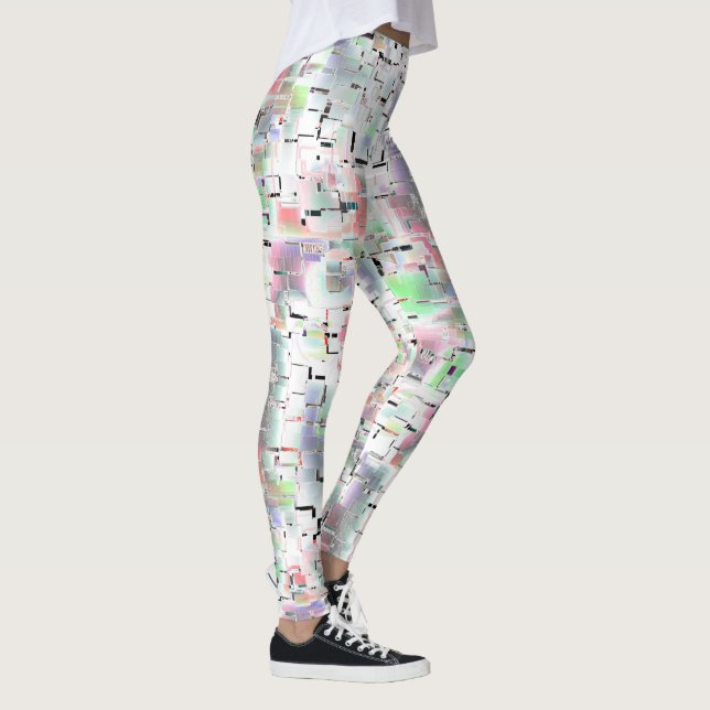 Papiermosaik in undurchsichtigen Farben und mit kl Leggings (Rechts)