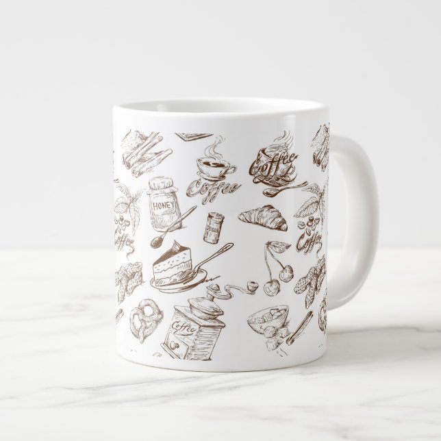 Papiermuster Jumbo-Tasse (Vorderseite Rechts)