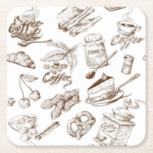 Papiermuster Rechteckiger Pappuntersetzer