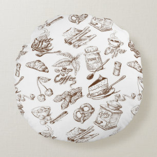 Papiermuster Rundes Kissen