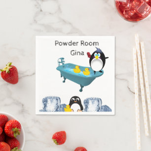 PapierNapkins, Eispinguin, Gelbe Enten, Badewanne Serviette