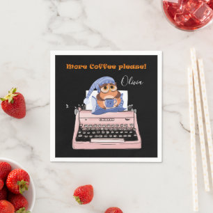 PapierNapkins, Pink-Schrift-Katzen Serviette
