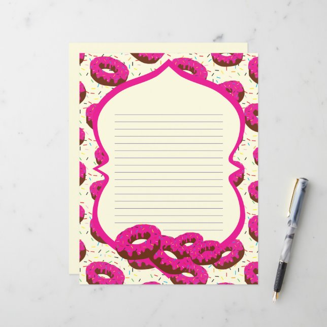 Papierpapier aus Donut (Vorderseite/Rückseite Beispiel)