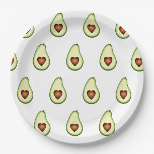 Papierpartyplatten - Avocado Pappteller