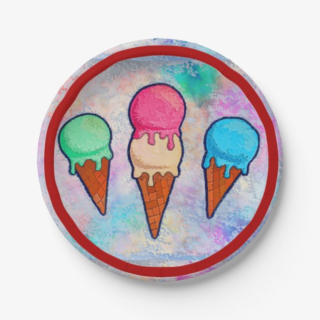 Papierplatte aus Eis Pappteller (Vorderseite)